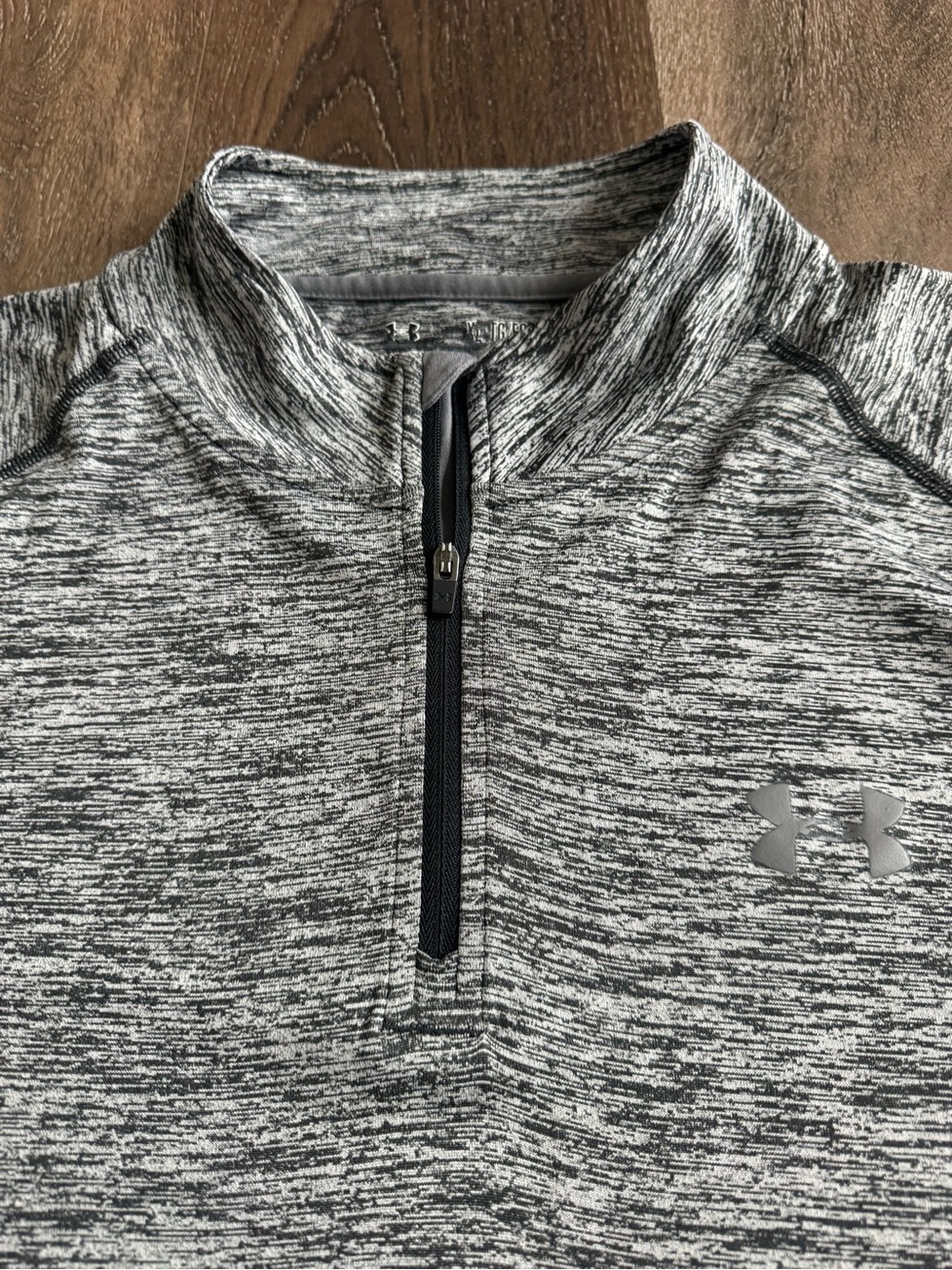 Under Armour Black and Gray Space-Dye Athletic Pullover Size XL - Picture 4 of 8